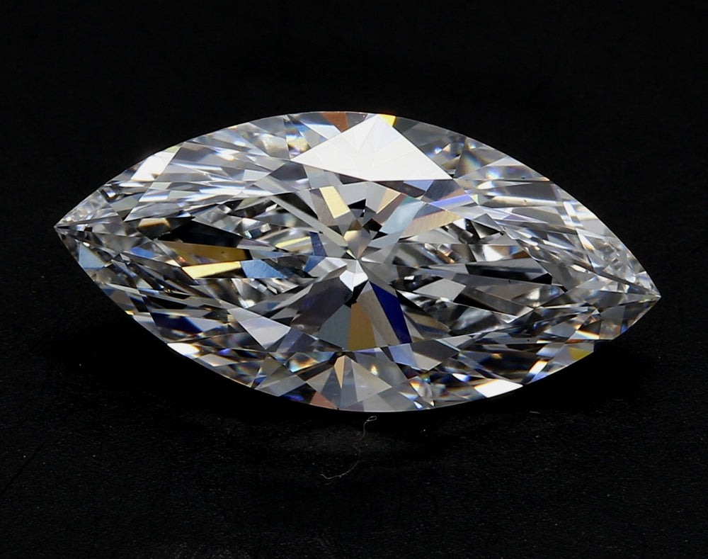 1.9 Carat Marquise Lab Diamond with  Cut Diamond in 14KT  view 1
