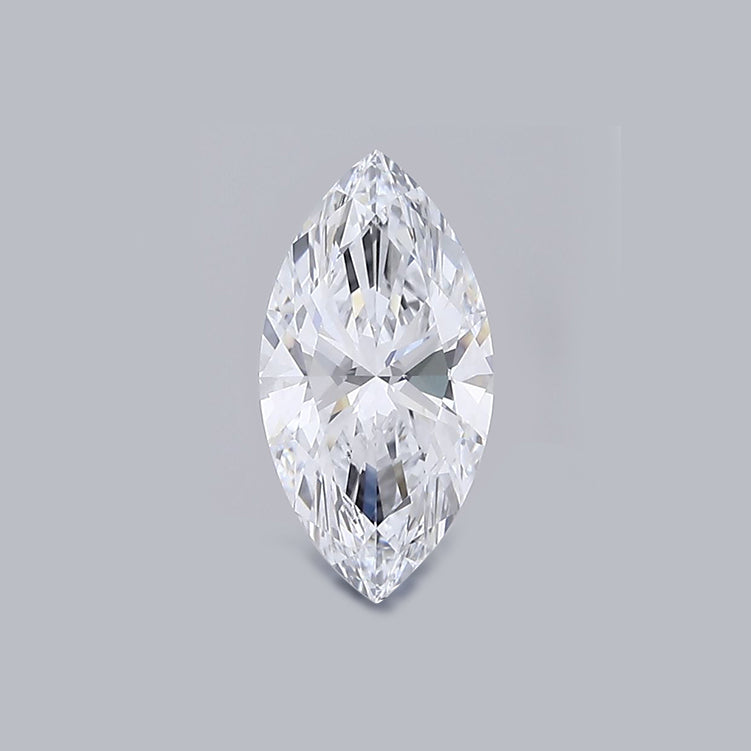 3.06 Carat Marquise Lab Diamond with  Cut Diamond in 14KT  view 1

