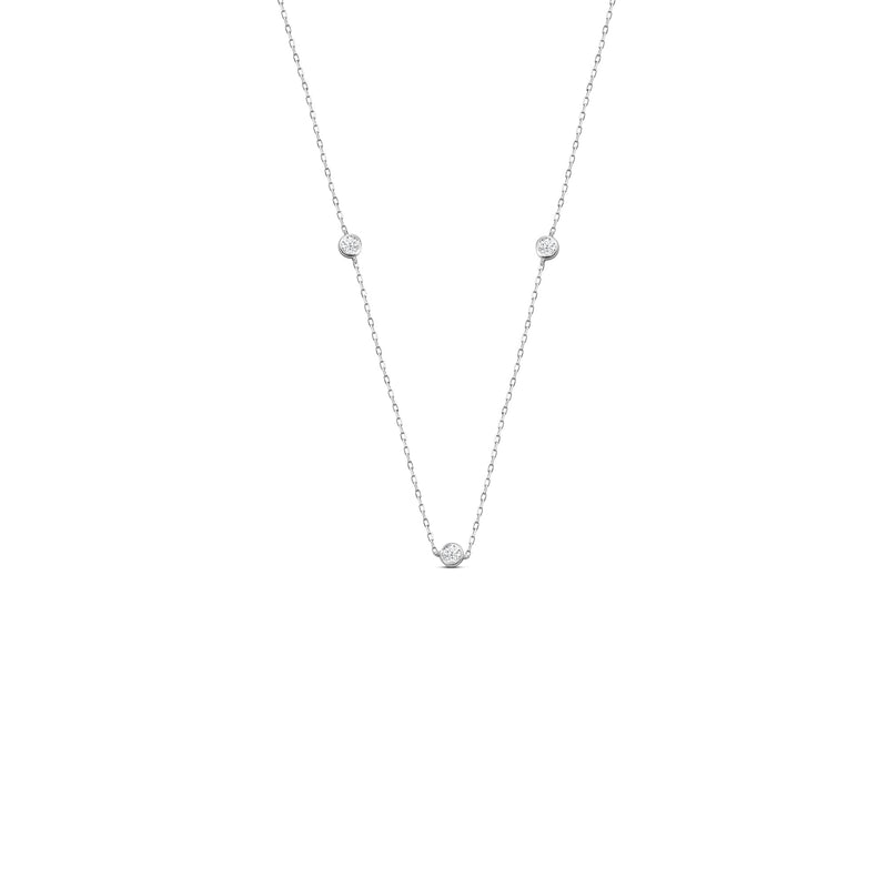 Five Stone Station Diamond Necklace