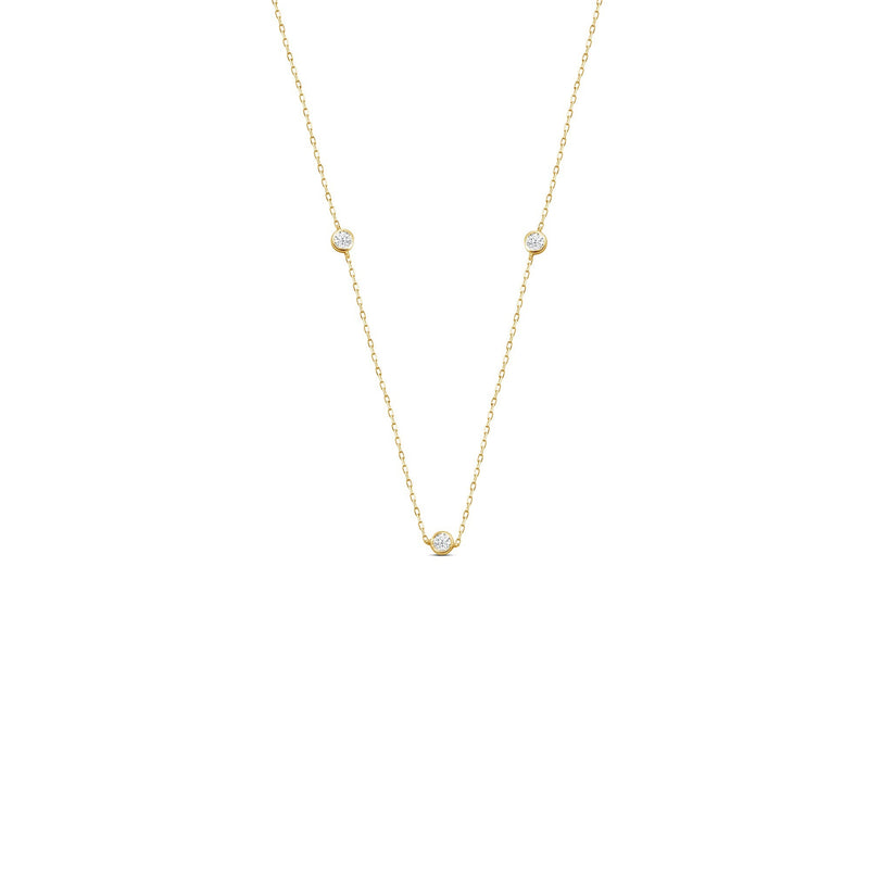 Five Stone Station Diamond Necklace