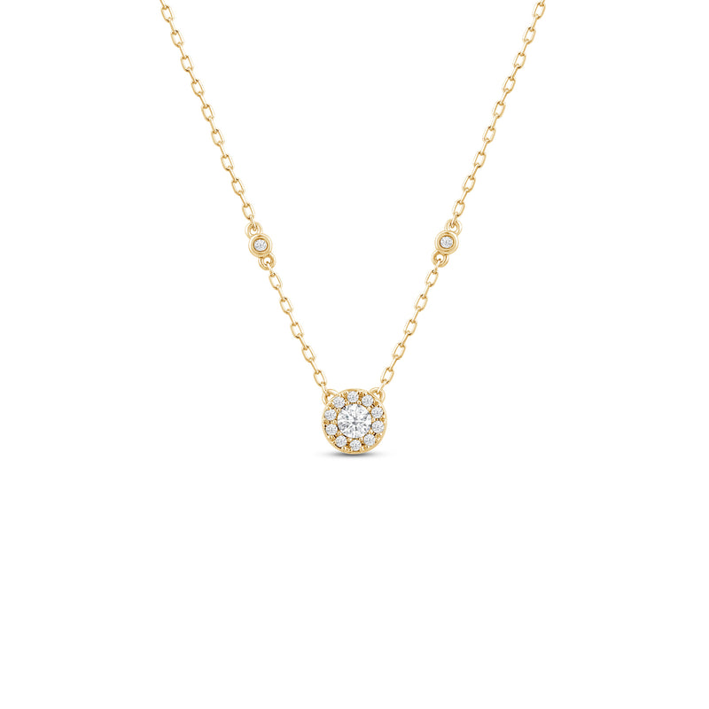 Composite Diamond Station Fashion Necklace