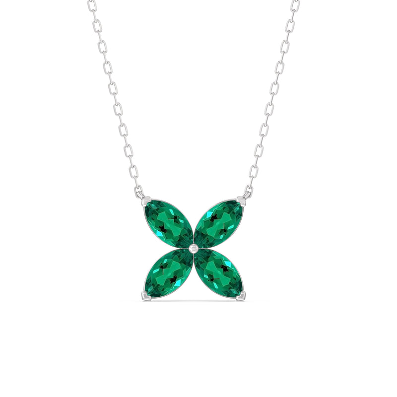 Emerald Wildflower Necklace