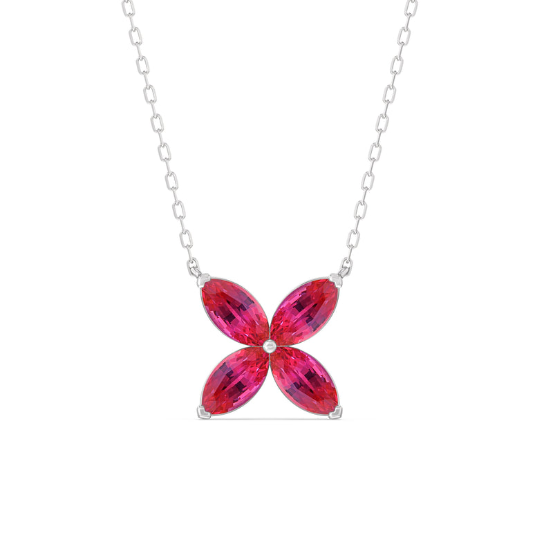 Ruby Wildflower Necklace
