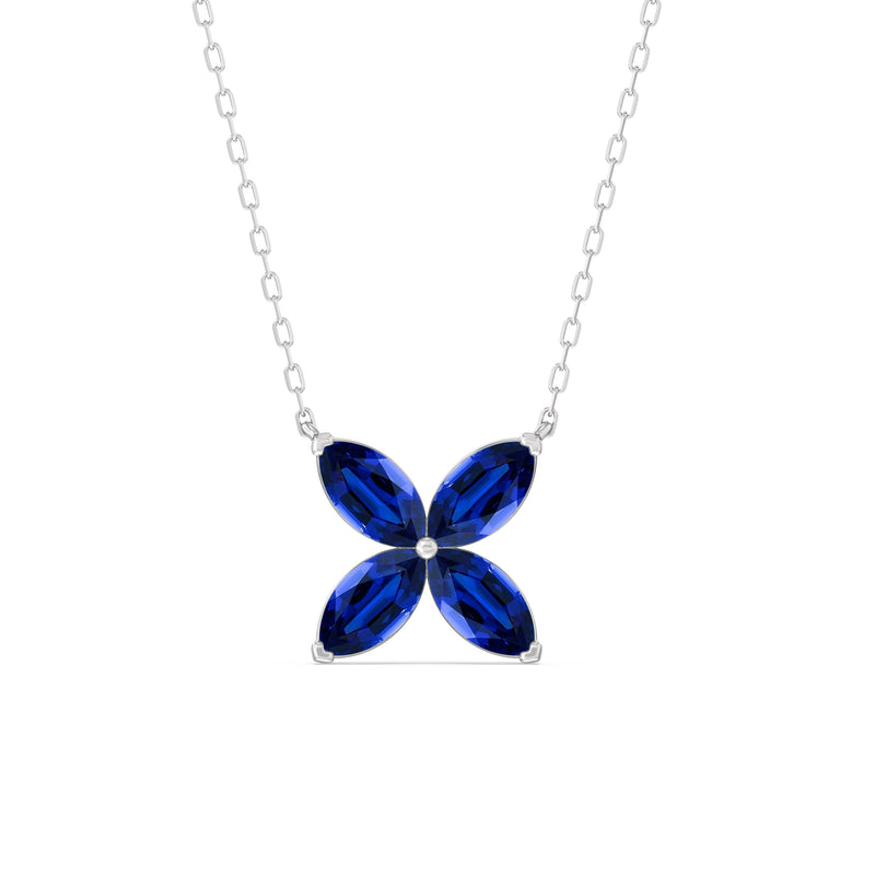 Sapphire Wildflower Necklace