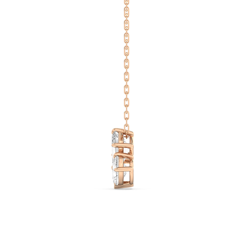 Trilogy Melody Diamond Necklace with 14KT Rose Gold / Lab / 2 1/8 Cut Diamond in 14KT Rose Gold / Lab / 2 1/8 view 5
