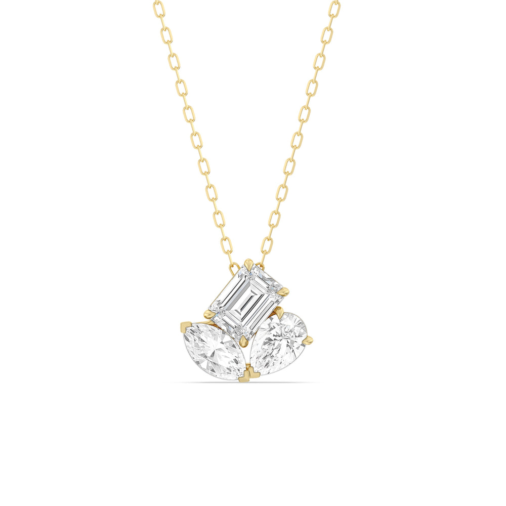 Trilogy Melody Diamond Necklace with 14KT Yellow Gold / Lab / 2 1/8 Cut Diamond in 14KT Yellow Gold / Lab / 2 1/8 view 1
