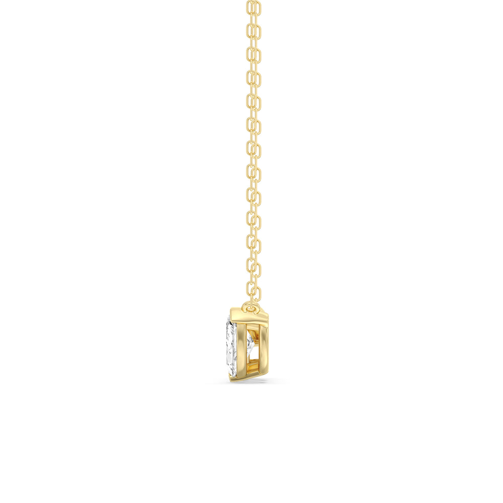 Trilogy Marquise Diamond Necklace with 14KT Yellow Gold / Lab / 1 1/2 Cut Diamond in 14KT Yellow Gold / Lab / 1 1/2 view 5

