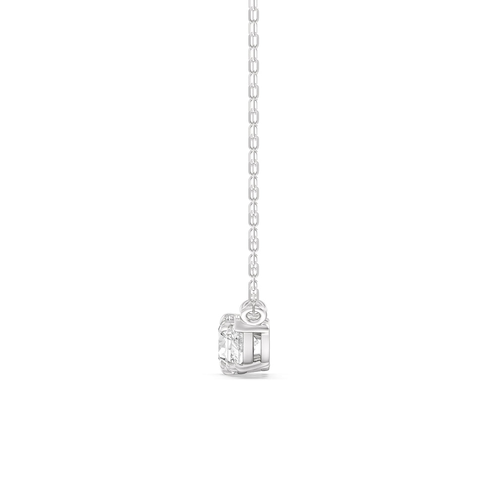 Trio Pear Cluster Necklace with 14KT White Gold / Lab / 1 1/2 Cut Diamond in 14KT White Gold / Lab / 1 1/2 view 5
