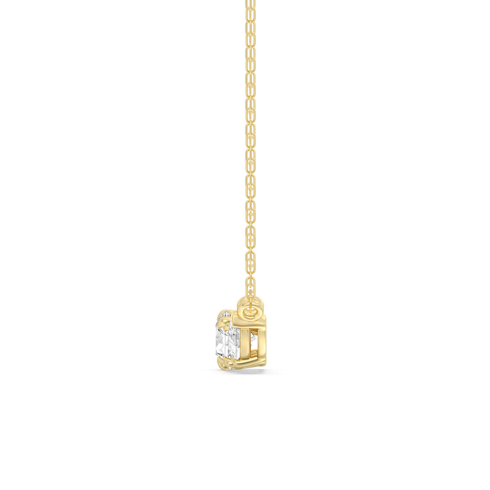 Trio Pear Cluster Necklace with 14KT Yellow Gold / Lab / 1 1/2 Cut Diamond in 14KT Yellow Gold / Lab / 1 1/2 view 5
