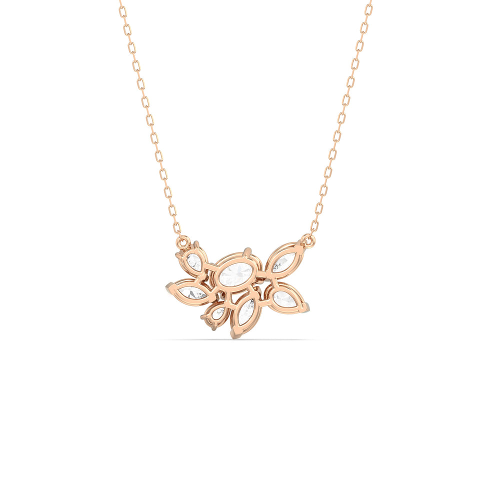 Eternal Bloom Diamond Necklace with 14KT Rose Gold / Lab / 3 3/8 Cut Diamond in 14KT Rose Gold / Lab / 3 3/8 view 6
