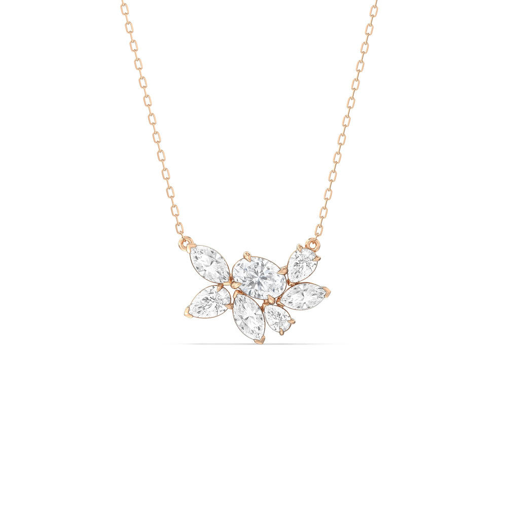 Eternal Bloom Diamond Necklace with 14KT Rose Gold / Lab / 3 3/8 Cut Diamond in 14KT Rose Gold / Lab / 3 3/8 view 1
