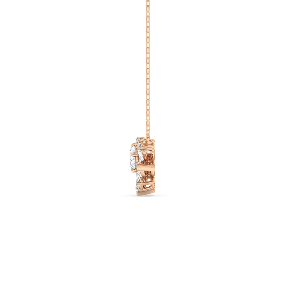 Eternal Bloom Diamond Necklace with 14KT Rose Gold / Lab / 3 3/8 Cut Diamond in 14KT Rose Gold / Lab / 3 3/8 view 5
