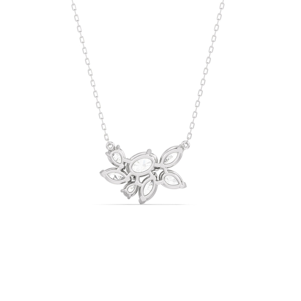 Eternal Bloom Diamond Necklace with 14KT White Gold / Lab / 3 3/8 Cut Diamond in 14KT White Gold / Lab / 3 3/8 view 6
