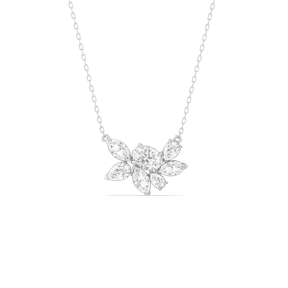 Eternal Bloom Diamond Necklace with 14KT White Gold / Lab / 3 3/8 Cut Diamond in 14KT White Gold / Lab / 3 3/8 view 1
