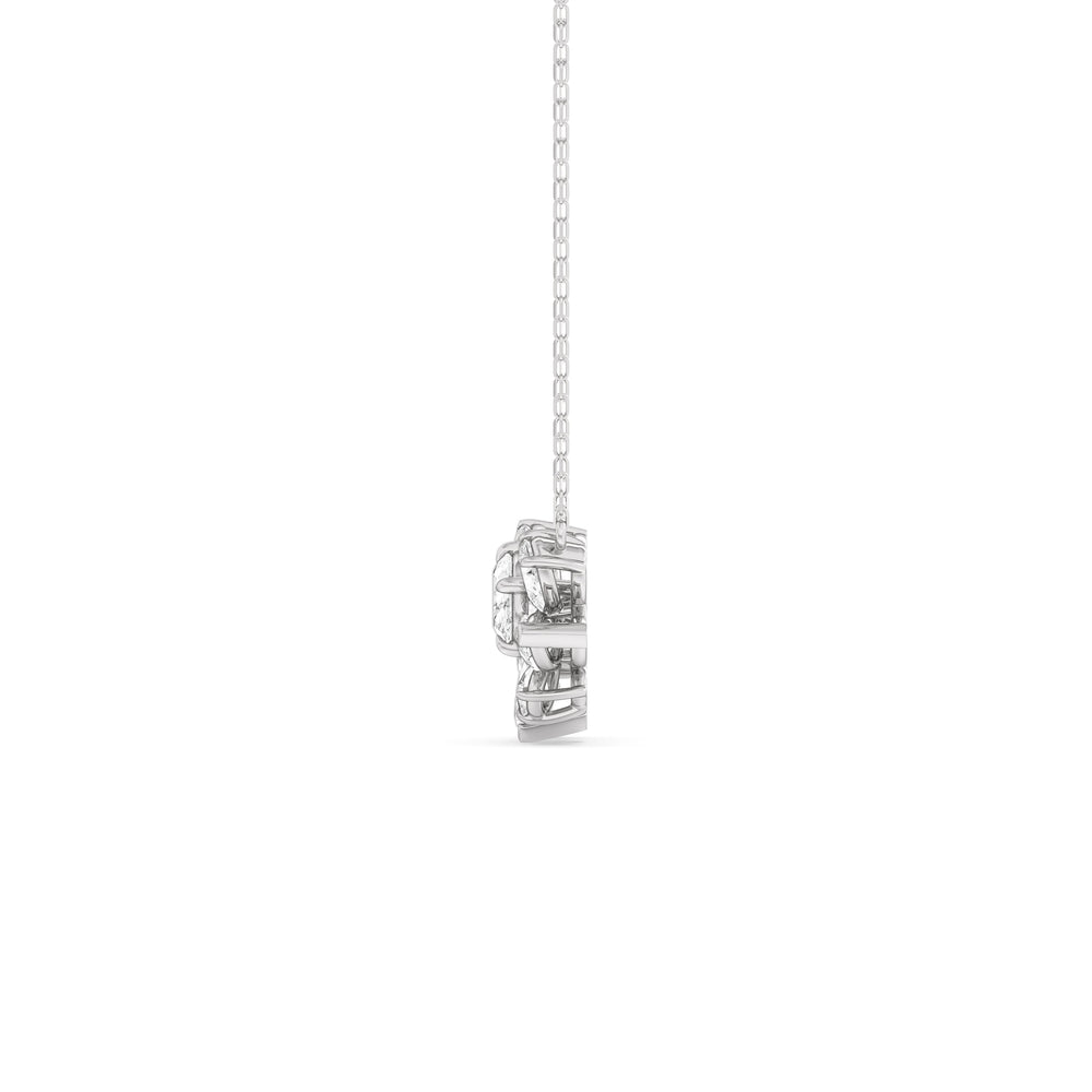 Eternal Bloom Diamond Necklace with 14KT White Gold / Lab / 3 3/8 Cut Diamond in 14KT White Gold / Lab / 3 3/8 view 5

