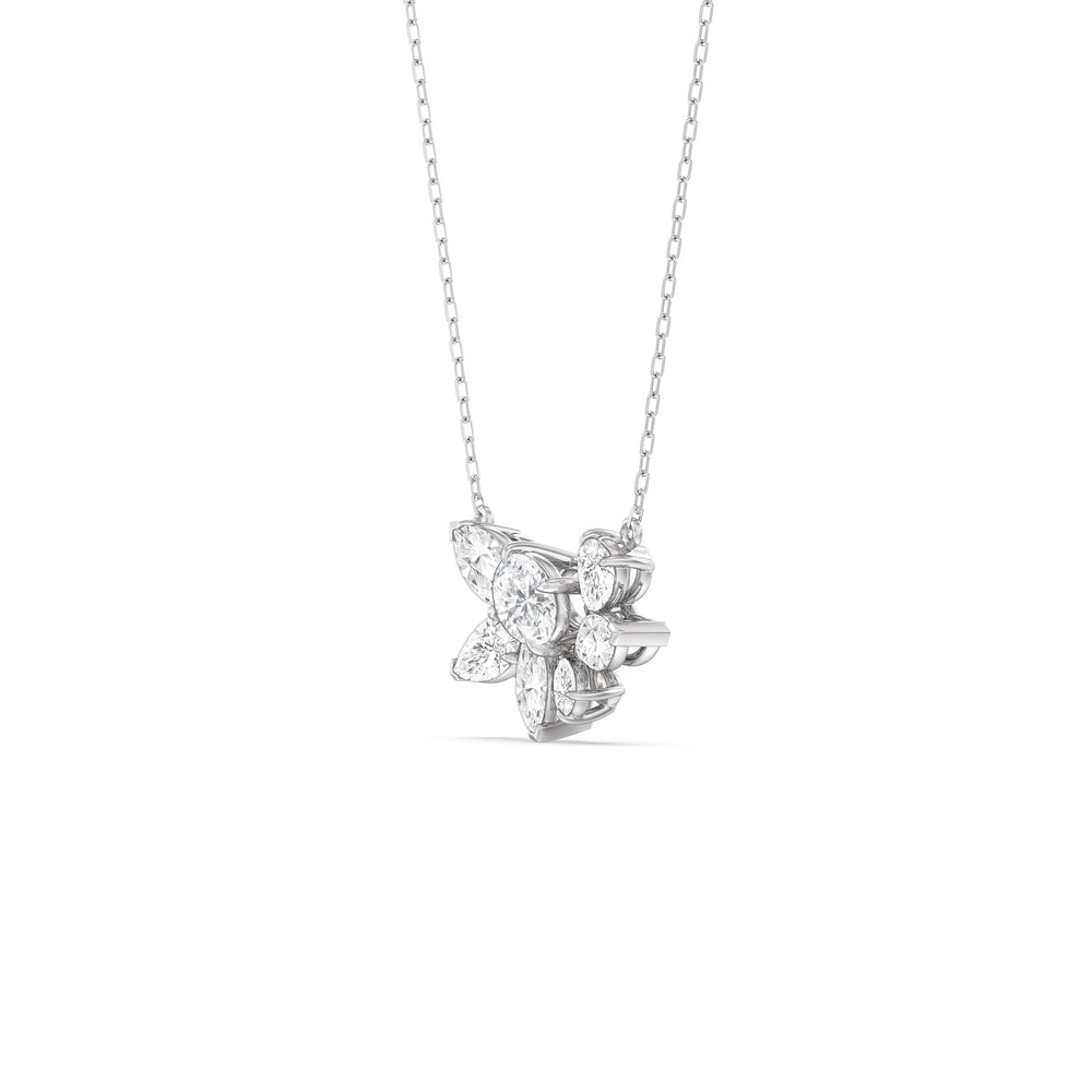 Eternal Bloom Diamond Necklace with 14KT White Gold / Lab / 3 3/8 Cut Diamond in 14KT White Gold / Lab / 3 3/8 view 2
