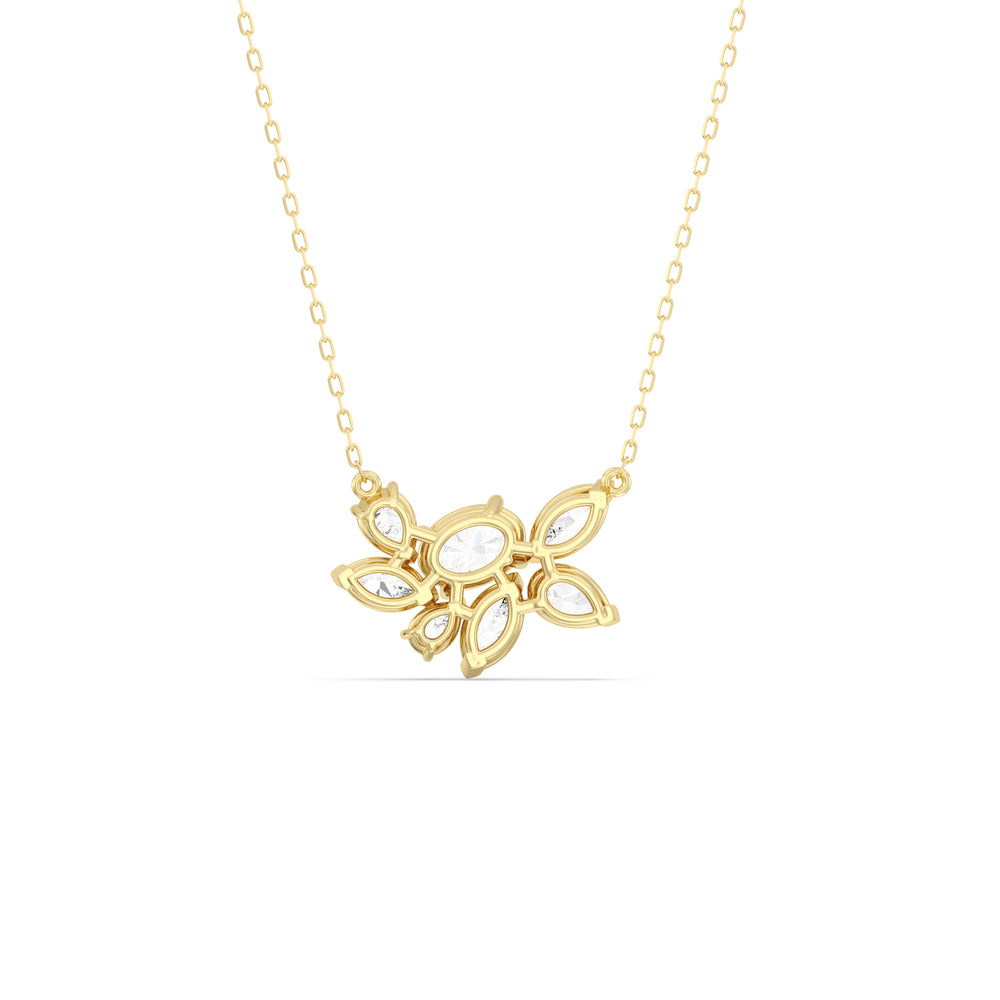 Eternal Bloom Diamond Necklace with 14KT Yellow Gold / Lab / 3 3/8 Cut Diamond in 14KT Yellow Gold / Lab / 3 3/8 view 6

