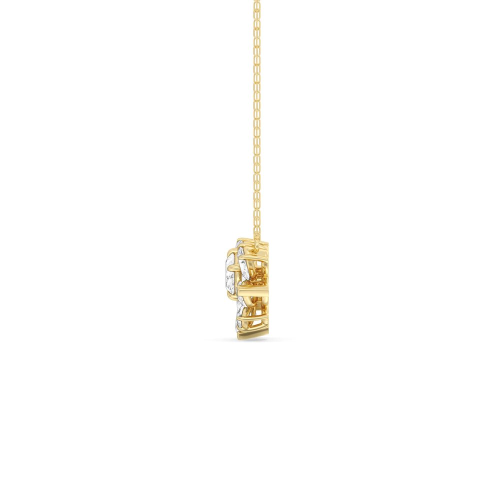 Eternal Bloom Diamond Necklace with 14KT Yellow Gold / Lab / 3 3/8 Cut Diamond in 14KT Yellow Gold / Lab / 3 3/8 view 5
