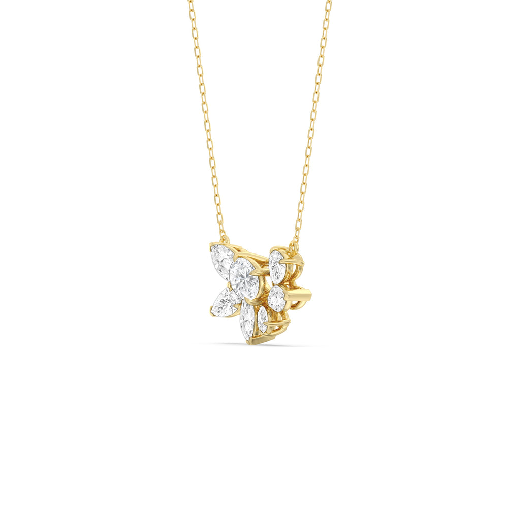 Eternal Bloom Diamond Necklace with 14KT Yellow Gold / Lab / 3 3/8 Cut Diamond in 14KT Yellow Gold / Lab / 3 3/8 view 2
