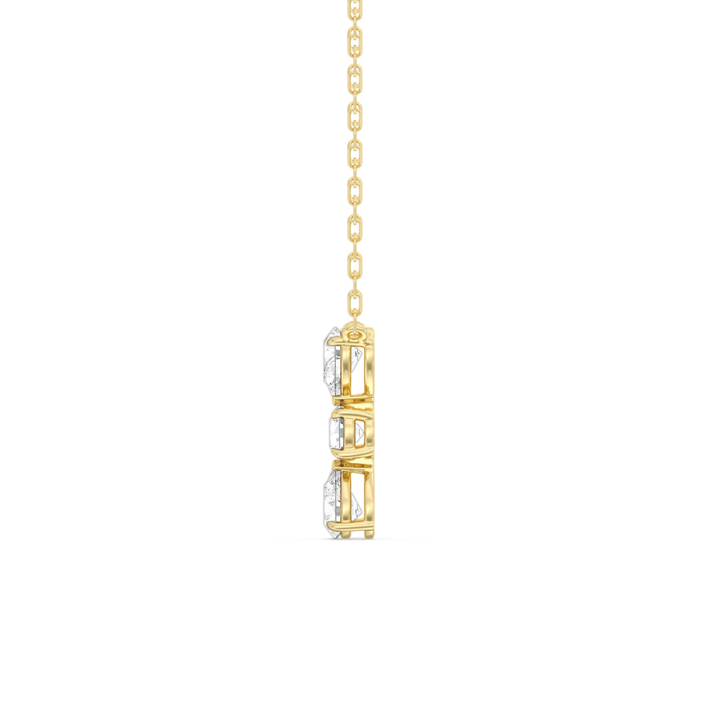 Shimmering Cascade Diamond Necklace with 14KT Yellow Gold / Lab / 3/4 Cut Diamond in 14KT Yellow Gold / Lab / 3/4 view 5
