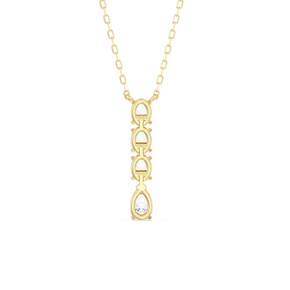 Ethereal Elegance Diamond Necklace with 14KT Yellow Gold / Lab / 1 Cut Diamond in 14KT Yellow Gold / Lab / 1 view 6
