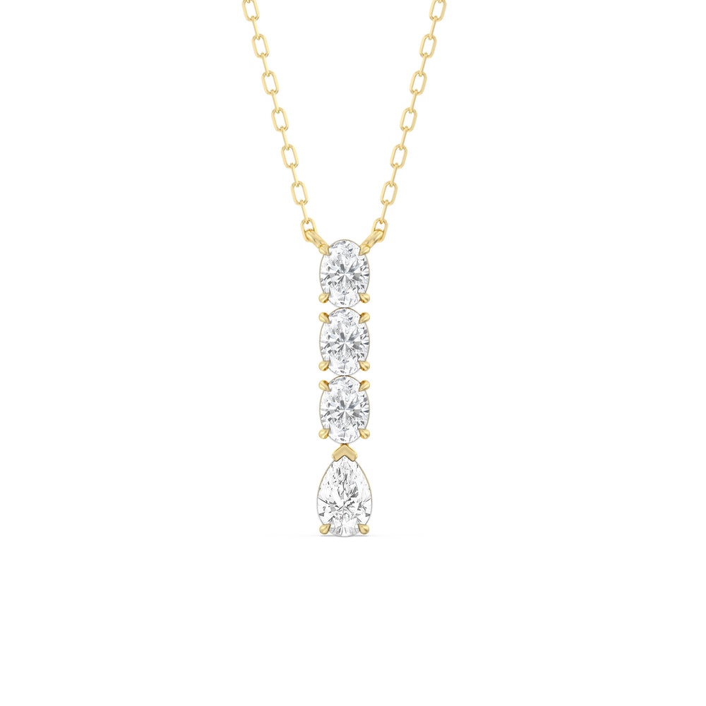 Ethereal Elegance Diamond Necklace with 14KT Yellow Gold / Lab / 1 Cut Diamond in 14KT Yellow Gold / Lab / 1 view 1
