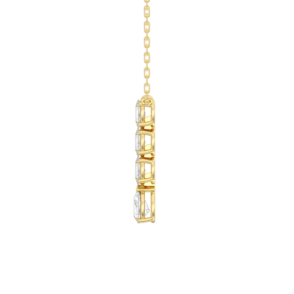 Ethereal Elegance Diamond Necklace with 14KT Yellow Gold / Lab / 1 Cut Diamond in 14KT Yellow Gold / Lab / 1 view 5

