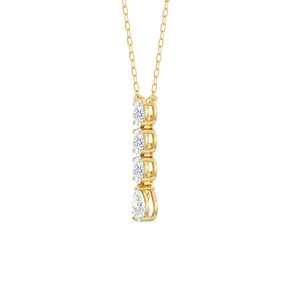 Ethereal Elegance Diamond Necklace with 14KT Yellow Gold / Lab / 1 Cut Diamond in 14KT Yellow Gold / Lab / 1 view 2
