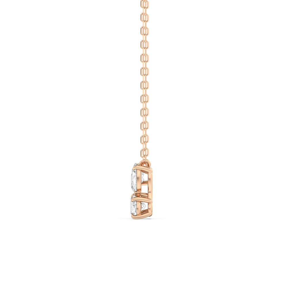 Stardust Cluster Diamond Necklace with 14KT Rose Gold / Lab / 1 Cut Diamond in 14KT Rose Gold / Lab / 1 view 6
