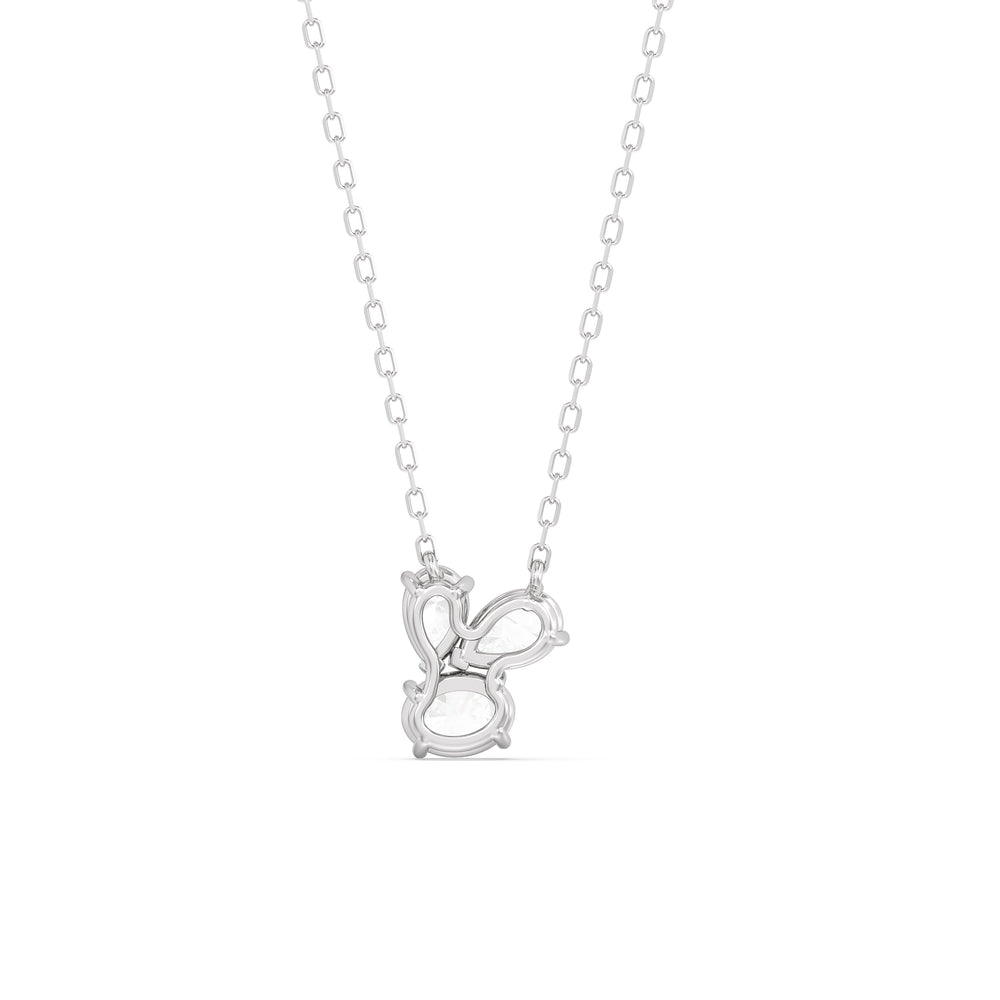 Stardust Cluster Diamond Necklace with 14KT White Gold / Lab / 1 Cut Diamond in 14KT White Gold / Lab / 1 view 6
