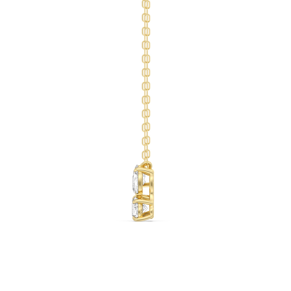 Stardust Cluster Diamond Necklace with 14KT Yellow Gold / Lab / 1 Cut Diamond in 14KT Yellow Gold / Lab / 1 view 5
