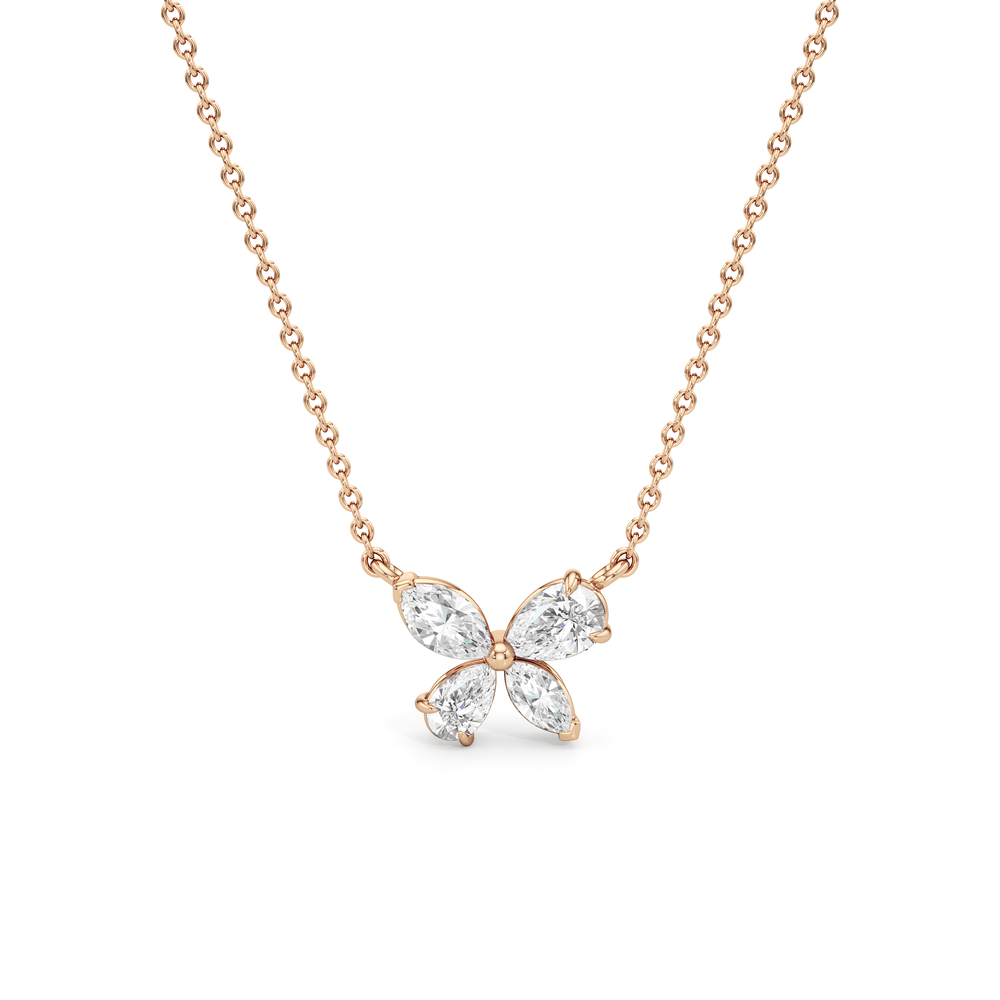 Marsilea Necklace with 14KT Rose Gold / Lab / 1 Cut Diamond in 14KT Rose Gold / Lab / 1 view 1
