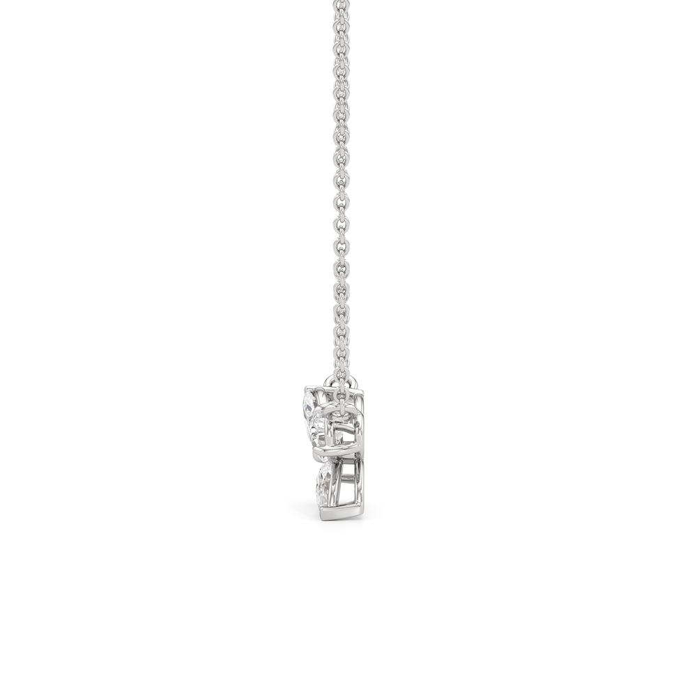 Marsilea Necklace with 14KT White Gold / Lab / 1 Cut Diamond in 14KT White Gold / Lab / 1 view 4
