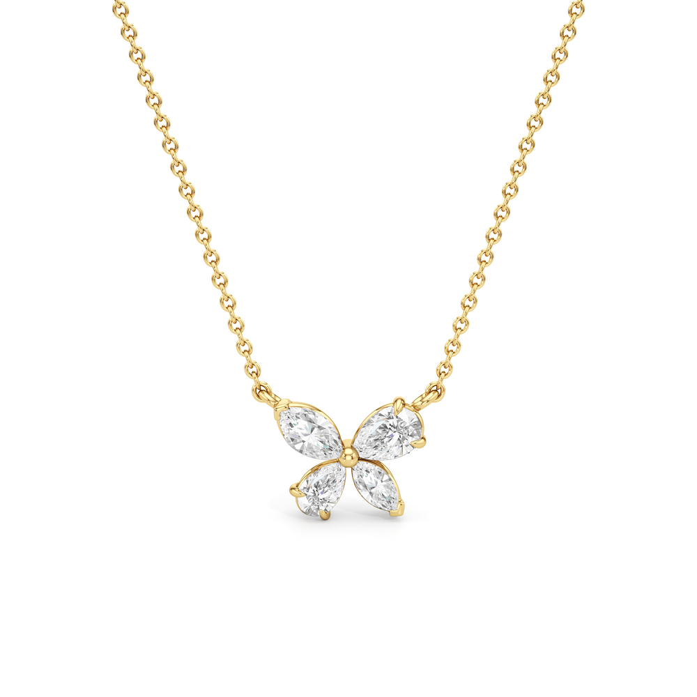Marsilea Necklace with 14KT Yellow Gold / Lab / 1 Cut Diamond in 14KT Yellow Gold / Lab / 1 view 1
