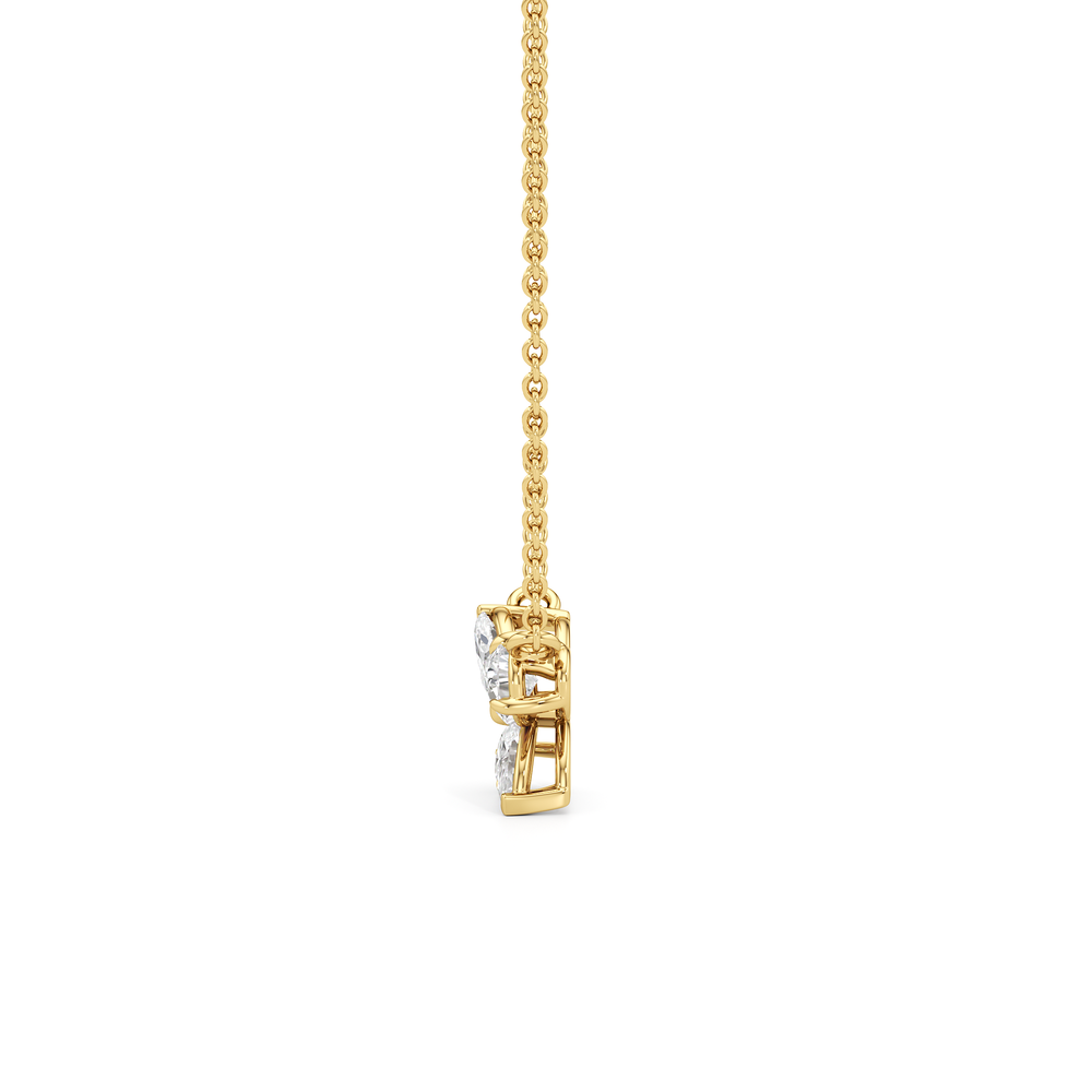 Marsilea Necklace with 14KT Yellow Gold / Lab / 1 Cut Diamond in 14KT Yellow Gold / Lab / 1 view 4
