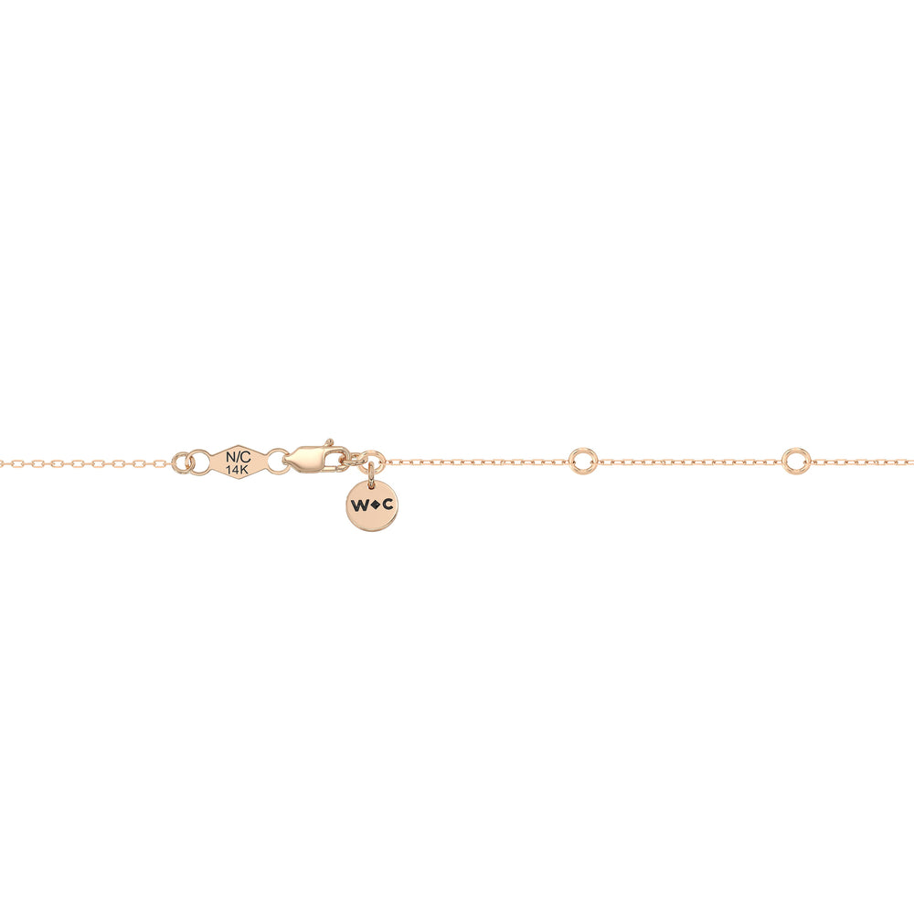 Brilliant Cluster Diamond Necklace with 14KT Rose Gold / Lab / 1 Cut Diamond in 14KT Rose Gold / Lab / 1 view 7
