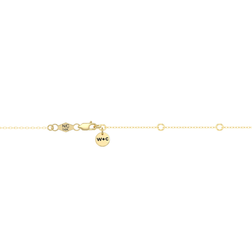 Brilliant Cluster Diamond Necklace with 14KT Yellow Gold / Lab / 1 Cut Diamond in 14KT Yellow Gold / Lab / 1 view 7
