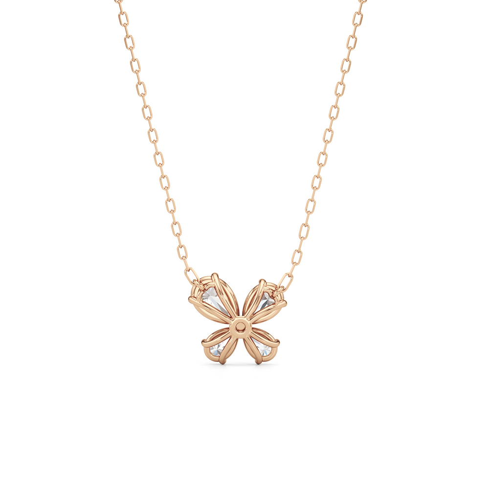 Clover Pendant with 14KT Rose Gold / Lab / 1 1/4 Cut Diamond in 14KT Rose Gold / Lab / 1 1/4 view 7
