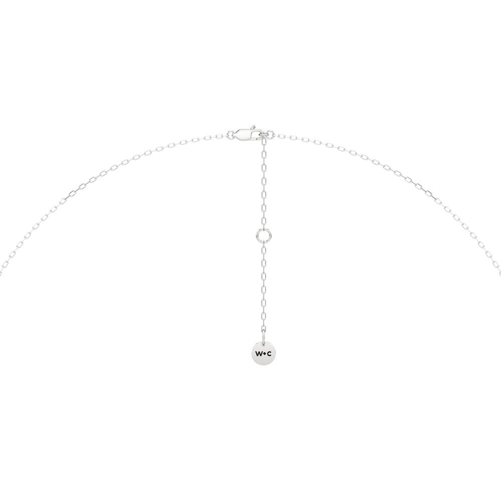 The Roosevelt Grand Necklace with 14KT White Gold / Lab / 1 1/8 Cut Diamond in 14KT White Gold / Lab / 1 1/8 view 7
