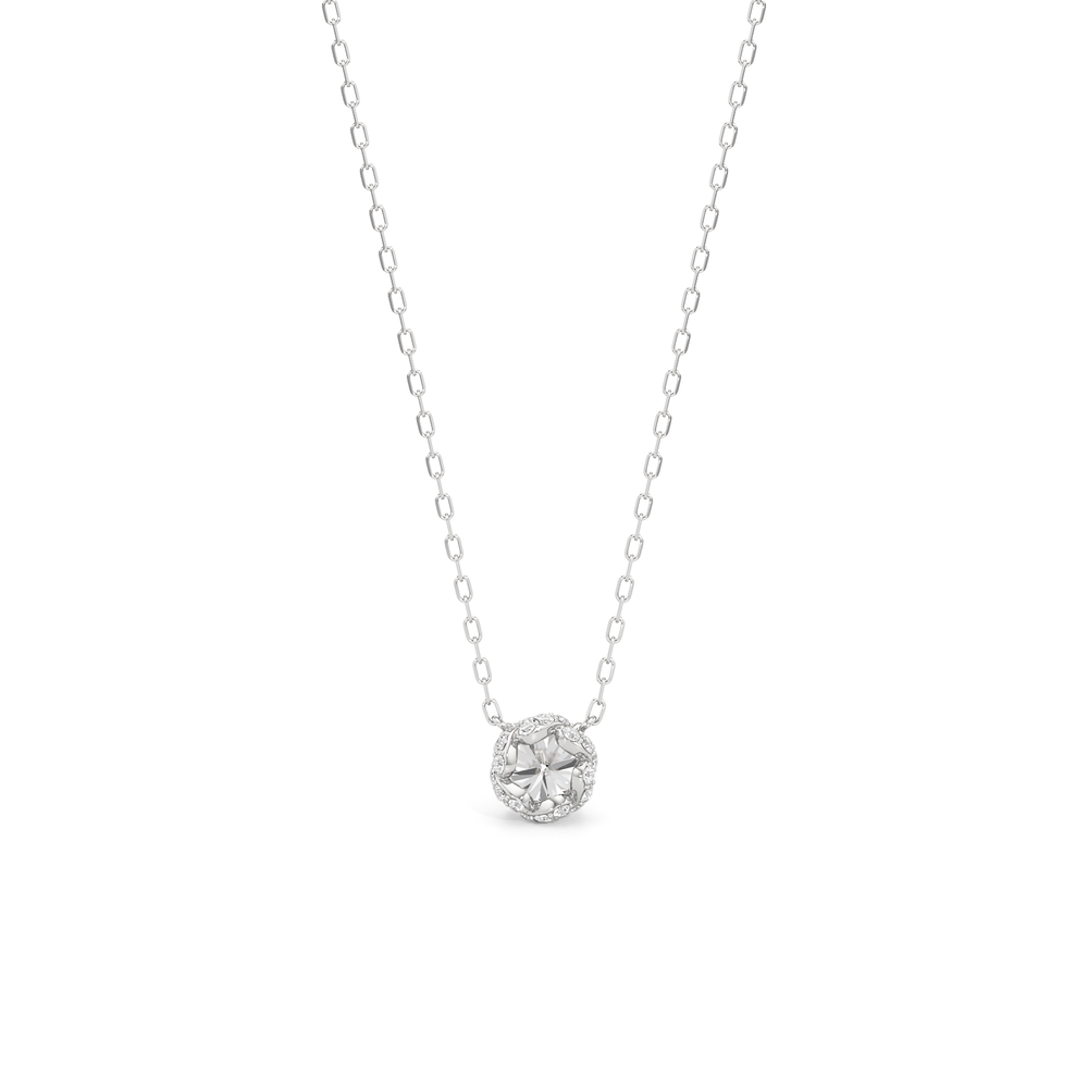 The Roosevelt Grand Necklace with 14KT White Gold / Lab / 1 1/8 Cut Diamond in 14KT White Gold / Lab / 1 1/8 view 6

