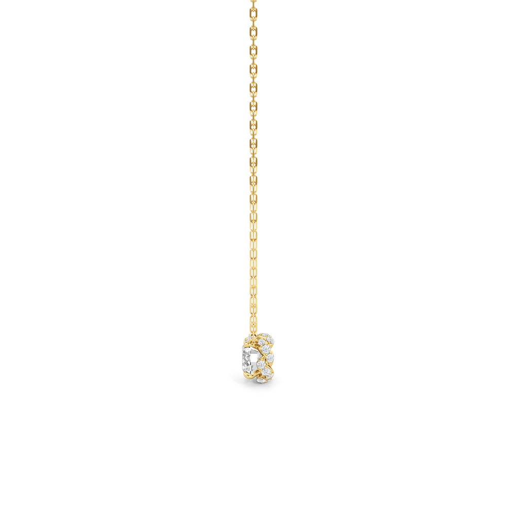 The Roosevelt Grand Necklace with 14KT Yellow Gold / Lab / 1 1/8 Cut Diamond in 14KT Yellow Gold / Lab / 1 1/8 view 5
