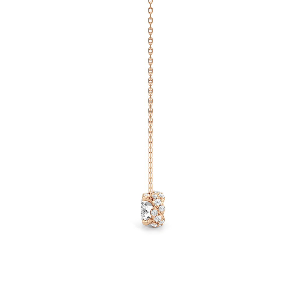 The Roosevelt Grand Necklace with 14KT Rose Gold / Lab / 2 3/8 Cut Diamond in 14KT Rose Gold / Lab / 2 3/8 view 5
