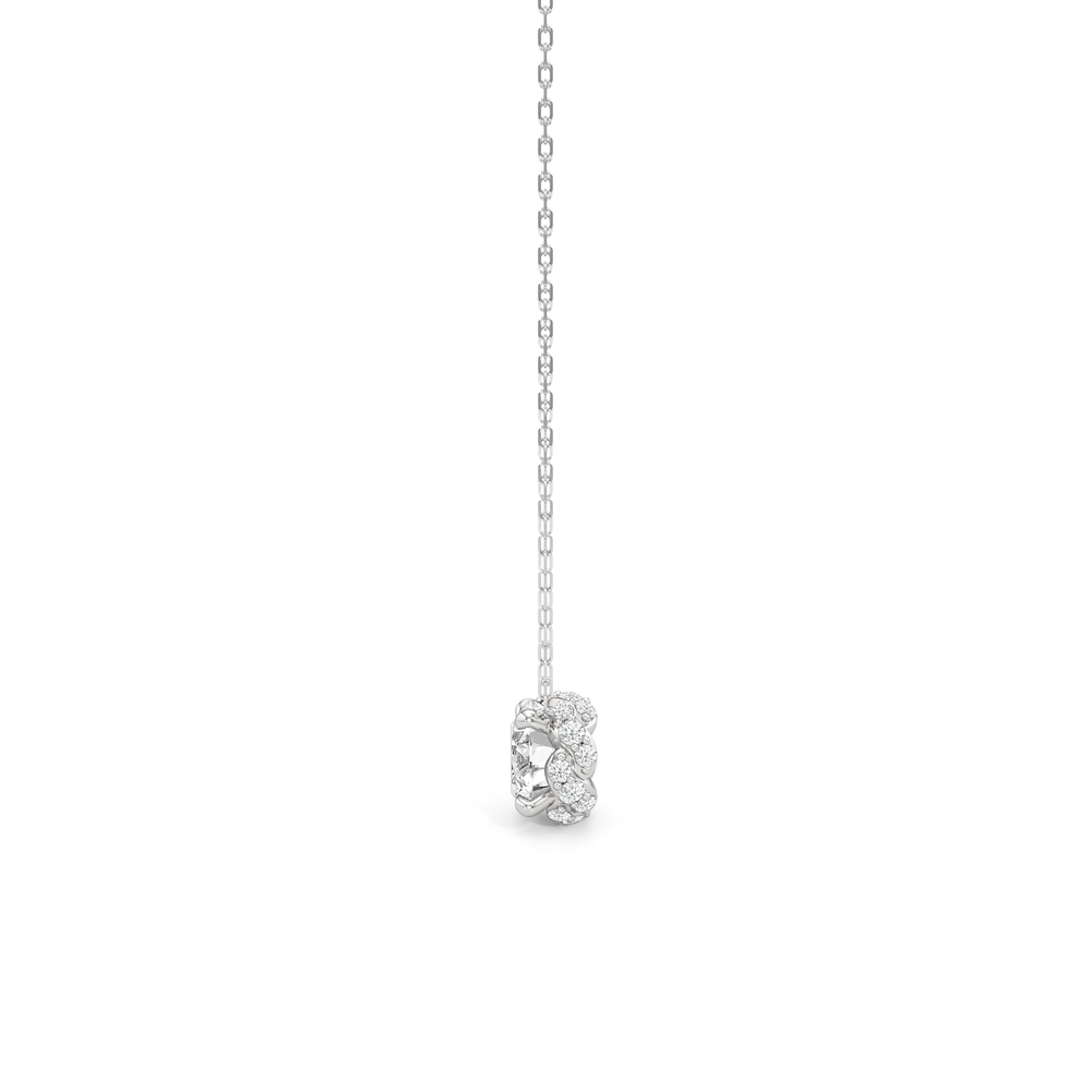 The Roosevelt Grand Necklace with 14KT White Gold / Lab / 2 3/8 Cut Diamond in 14KT White Gold / Lab / 2 3/8 view 5
