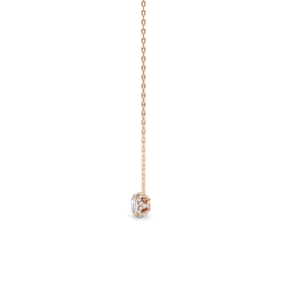The Chrysler Classic Necklace with 14KT Rose Gold / Lab / 1 1/8 Cut Diamond in 14KT Rose Gold / Lab / 1 1/8 view 5
