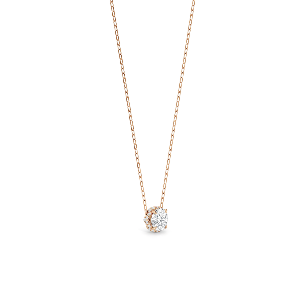 The Chrysler Classic Necklace with 14KT Rose Gold / Lab / 1 1/8 Cut Diamond in 14KT Rose Gold / Lab / 1 1/8 view 6
