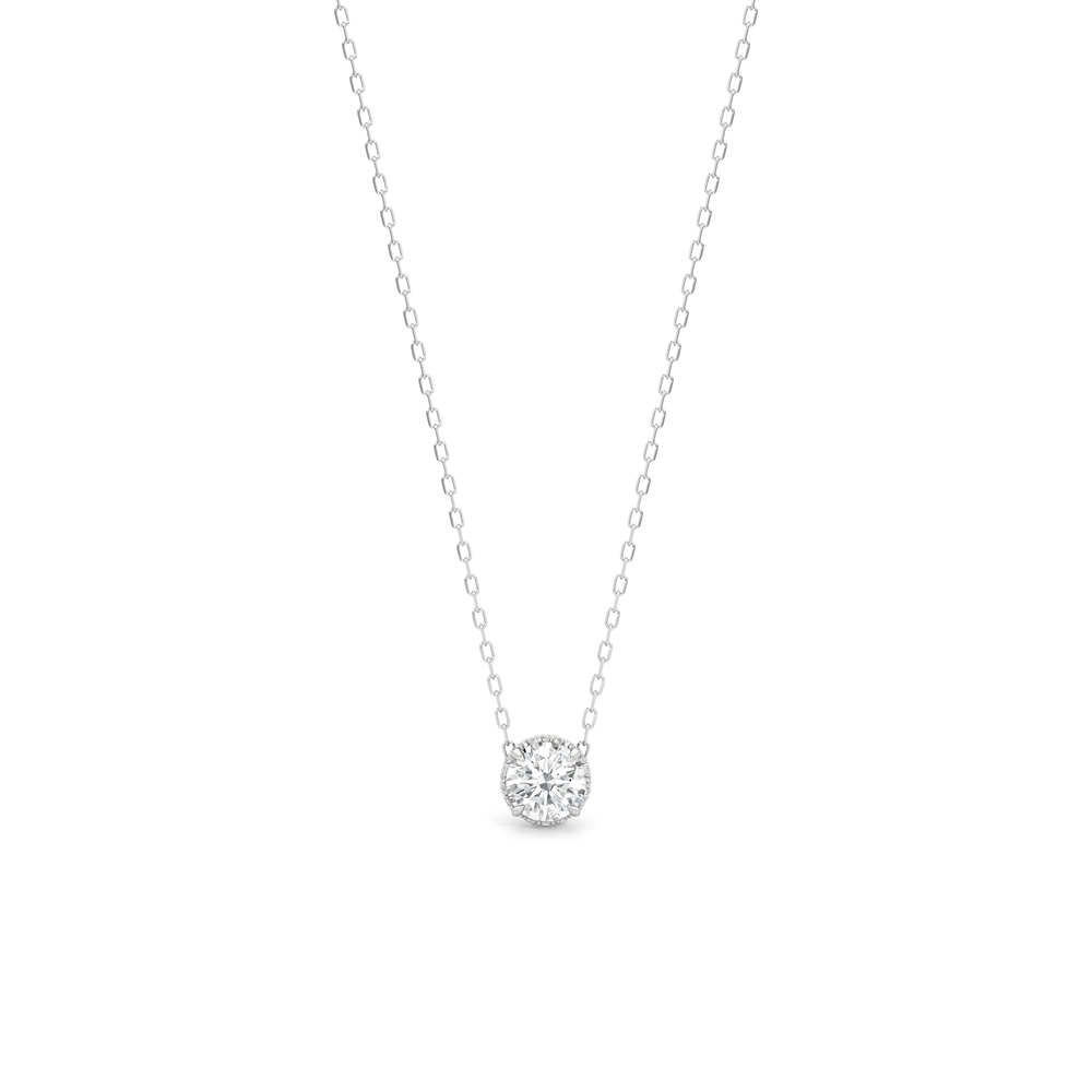 The Chrysler Classic Necklace with 14KT White Gold / Lab / 1 1/8 Cut Diamond in 14KT White Gold / Lab / 1 1/8 view 2
