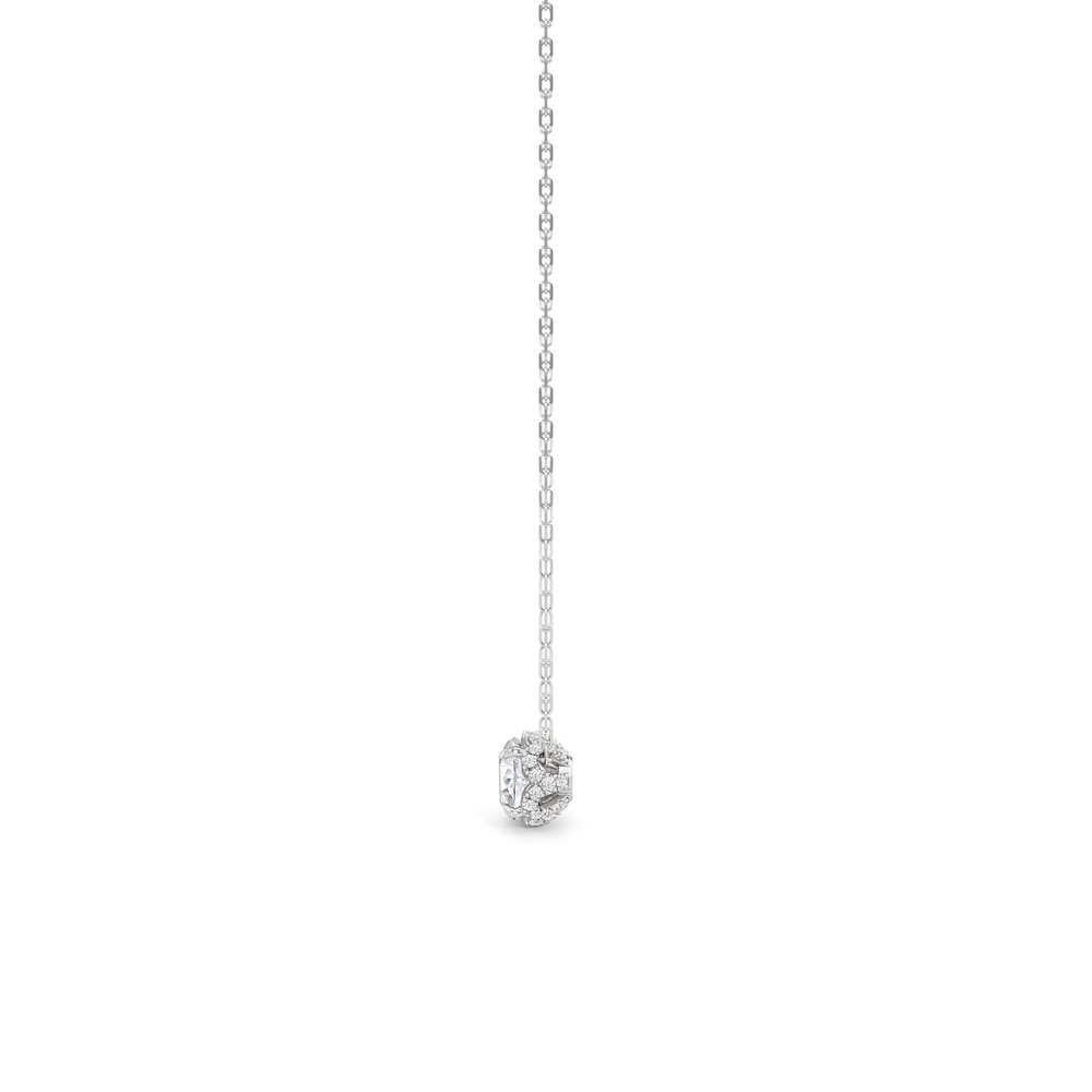 The Chrysler Classic Necklace with 14KT White Gold / Lab / 1 1/8 Cut Diamond in 14KT White Gold / Lab / 1 1/8 view 5
