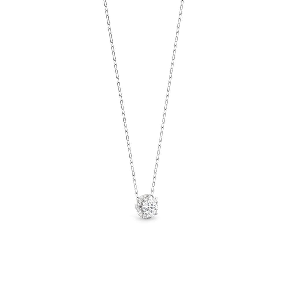 The Chrysler Classic Necklace with 14KT White Gold / Lab / 1 1/8 Cut Diamond in 14KT White Gold / Lab / 1 1/8 view 6
