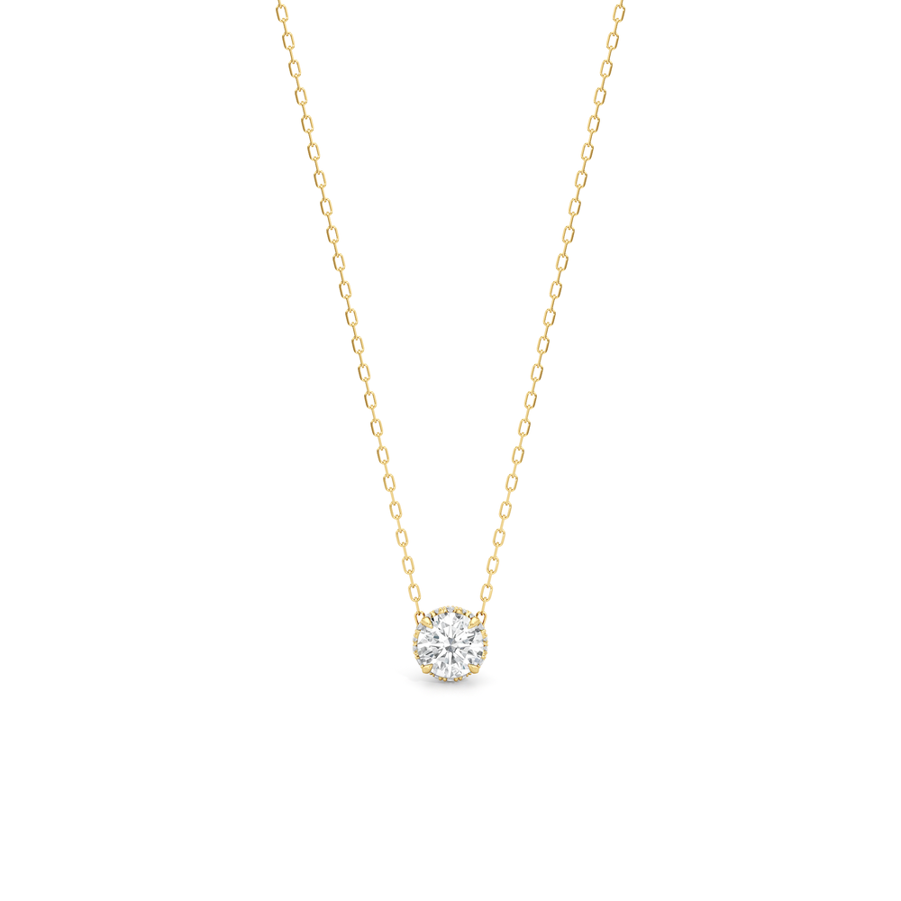 The Chrysler Classic Necklace with 14KT Yellow Gold / Lab / 1 1/8 Cut Diamond in 14KT Yellow Gold / Lab / 1 1/8 view 2
