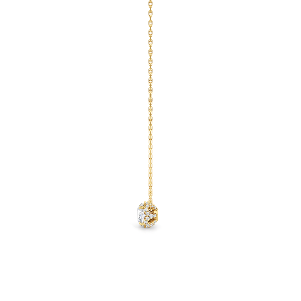 The Chrysler Classic Necklace with 14KT Yellow Gold / Lab / 1 1/8 Cut Diamond in 14KT Yellow Gold / Lab / 1 1/8 view 5
